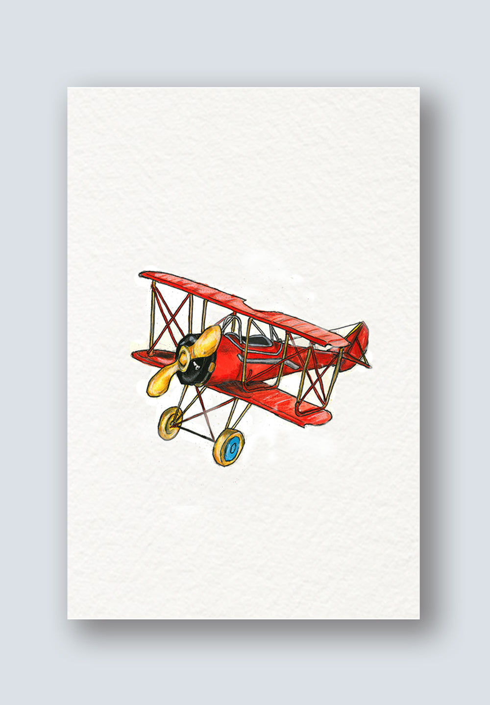 Vintage Toy Airplane Greeting Card