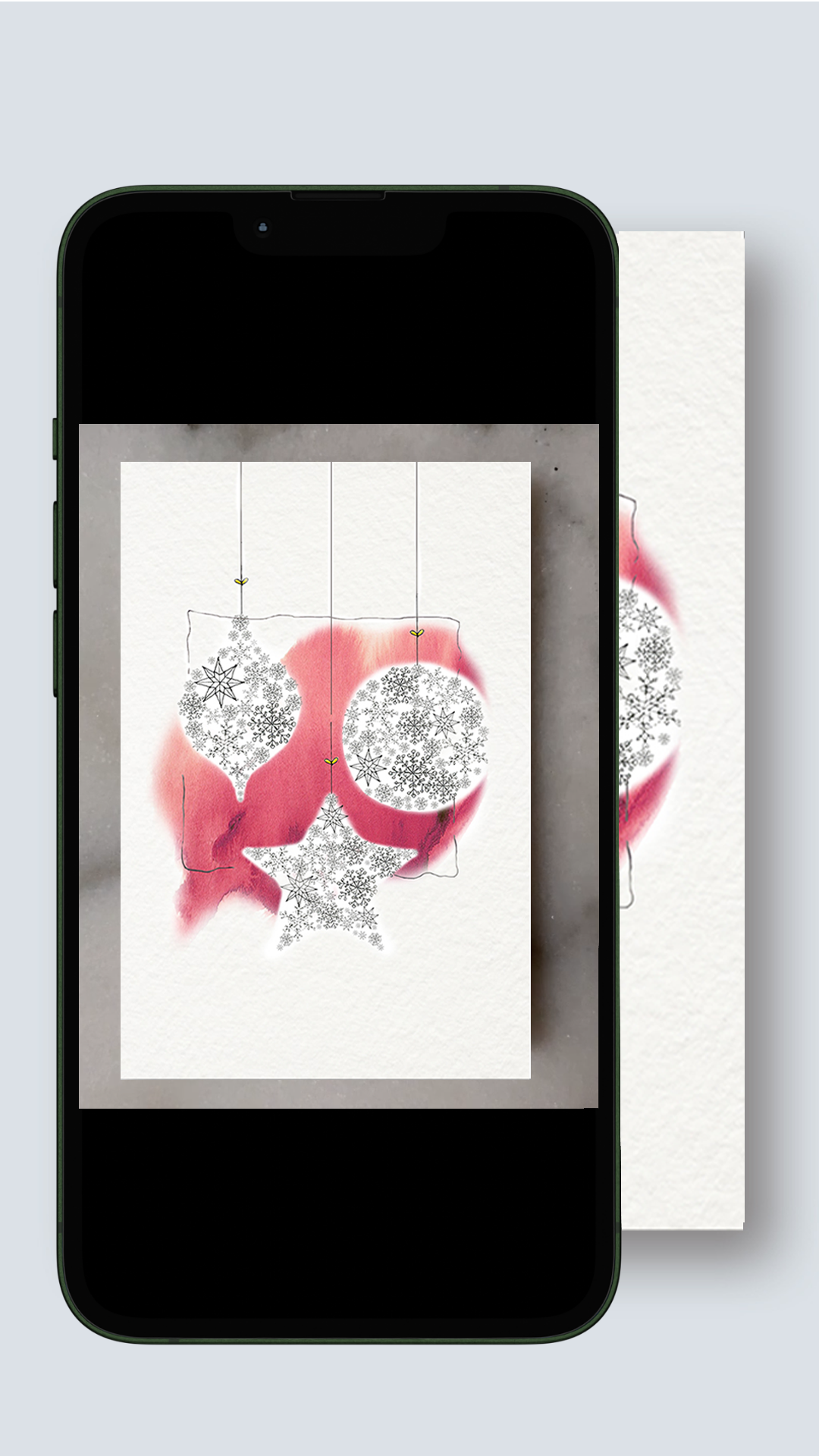 eCard AR Interactive Snowflakes Greeting Card 